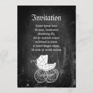 Gothic Baby Carriage Einladung