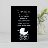 Gothic Baby Carriage Folieneinladung (Stehend vorne)