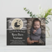 Gothic Baby Carriage Halloween Geburtsankündigung Einladung (Stehend Vorderseite)