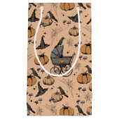 Gothic Baby Carriage Halloween Orange Kleine Geschenktüte (Vorderseite)