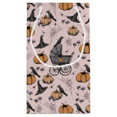 Gothic Baby Carriage Halloween Pink Kleine Geschenktüte (Rückseite)