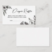 Gothic Baby Duwer Diaper Raffle Begleitkarte (Vorne/Hinten)