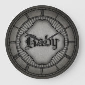 Gothic Baby Große Wanduhr (Vorderseite)