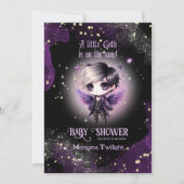 Gothic Baby Niedlich Boy Moonlight Lullabies Einladung (Vorderseite)