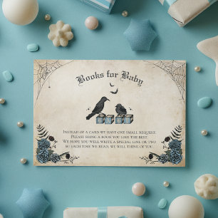 Gothic Baby Shower Black Raven Books for Baby Begleitkarte