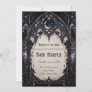 Gothic-Baby-Shower-Einladung   Mondbeschienene Kat Einladung