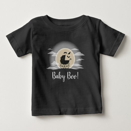 Gothic Baby Shower Halloween Carriage Baby T-shirt (Vorderseite)