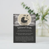Gothic Baby Shower Halloween Carriage Begleitkarte (Stehend Vorderseite)