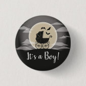 Gothic Baby Shower Halloween Carriage Button (Vorderseite)