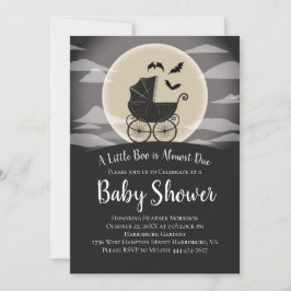Gothic Baby Shower Halloween Carriage Einladung