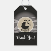 Gothic Baby Shower Halloween Carriage Geschenkanhänger (Vorderseite)