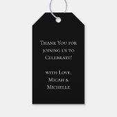 Gothic Baby Shower Halloween Carriage Geschenkanhänger (Rückseite)