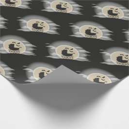 Gothic Baby Shower Halloween Carriage Geschenkpapier