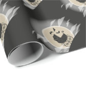 Gothic Baby Shower Halloween Carriage Geschenkpapier (Rolleneckpunkt)