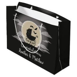 Gothic Baby Shower Halloween Carriage Große Geschenktüte