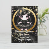 Gothic Baby Shower Niedlich Girl Moonlight Lullabi Einladung (Stehend Vorderseite)