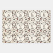 Gothic Baby Shower Pink Viktorianisch Rocking Hors Geschenkpapier Set (Vorderseite)