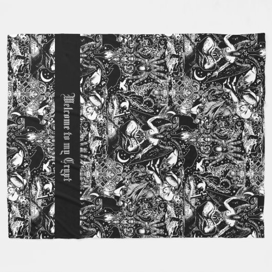 Gothic Baphomet Dark Arts Alternative Fleecedecke (Vorderseite (Horizontal))