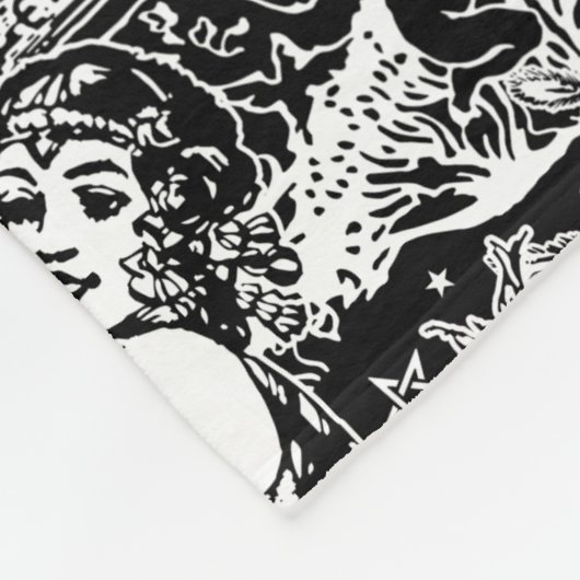 Gothic Baphomet Dark Arts Alternative Fleecedecke (Ecke)