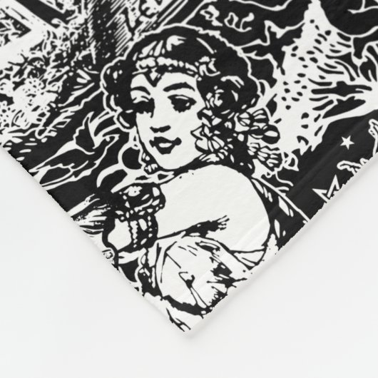 Gothic Baphomet Dark Arts Alternative Fleecedecke (Ecke)