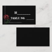 Gothic Barbed Wire and Rose Wedding Platzkarte (Vorne/Hinten)