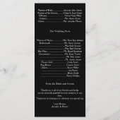 Gothic Barbed Wire and Rose Wedding Program Programm (Rückseite)