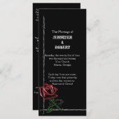 Gothic Barbed Wire and Rose Wedding Program Programm (Vorne/Hinten)