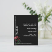 Gothic Barbed Wire und Rose Save the Date Karte (Stehend Vorderseite)