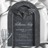 Gothic Bat Arched Grabstein Halloween-Party Einladung