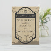 Gothic Bat Einladung (Stehend Vorderseite)