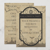 Gothic Bat Einladung (Vorne/Hinten)