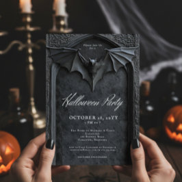 Gothic Bat Grabstein Halloween-Party Einladung