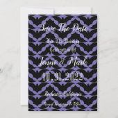 Gothic Bat Halloween Hochzeit Save The Date (Vorderseite)