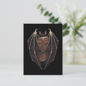 Gothic Bat Reading Dark Spell Book Postkarte (Stehend Vorderseite)