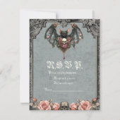 Gothic Bat RSVP Card Einladung (Vorderseite)