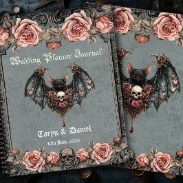 Gothic Bat Wedding Planner Journal Notizblock
