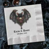 Gothic Bat Wedding Table Serviette