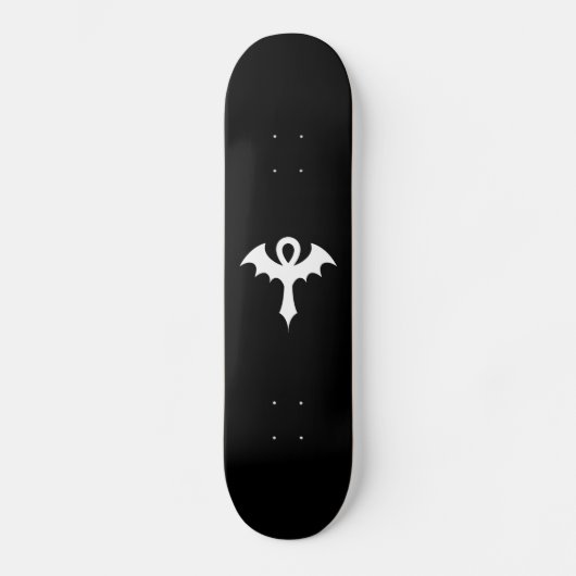 Gothic Bat Wing Ankh Skateboard (Vorderseite)