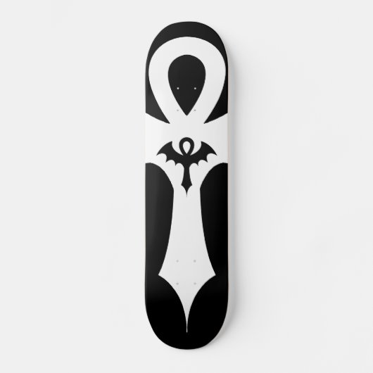 Gothic Bat Wing Ankh Skateboard (Vorderseite)