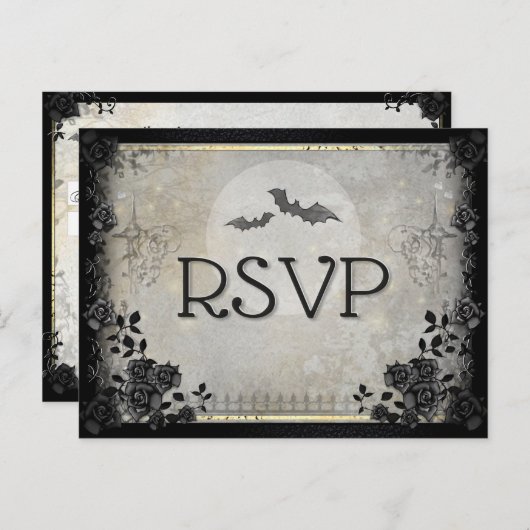Gothic Bats Gray UAWG PostCard Postkarte (Vorne/Hinten)