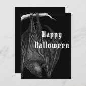 Gothic Bats Happy Halloween Postkarte (Vorne/Hinten)