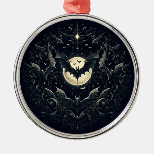 Gothic Bats  Ornament Aus Metall (Vorne)