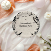 Gothic Bats & Roses Birthday Pappteller