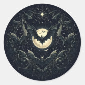 Gothic Bats Runder Aufkleber (Vorderseite)
