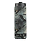 Gothic Bats Spooky Halloween Horror Vampire Thermosbecher (Vorderseite)