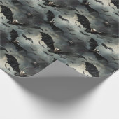Gothic Bats Stormy Sky Halloween & Gothmas Geschenkpapier (Ecke)
