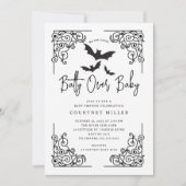 Gothic Batty Baby Shower Einladung (Vorderseite)