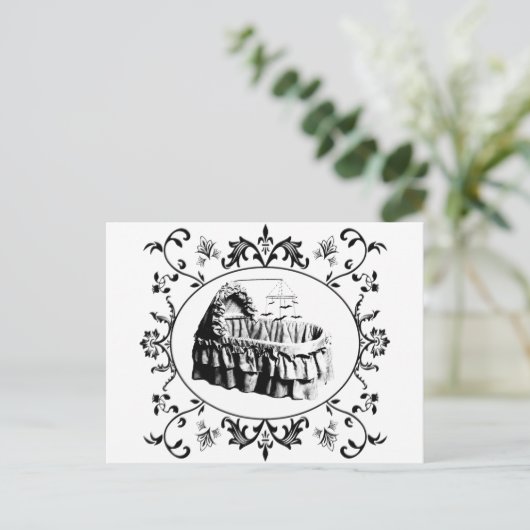 Gothic Batty Bassinet Postkarte (Stehend Vorderseite)