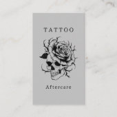 Gothic Beängstigend Skull Tattoo Aftercare Instruc Visitenkarte (Vorderseite)