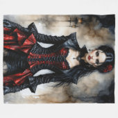 Gothic Beauty Fleecedecke (Vorderseite (Horizontal))